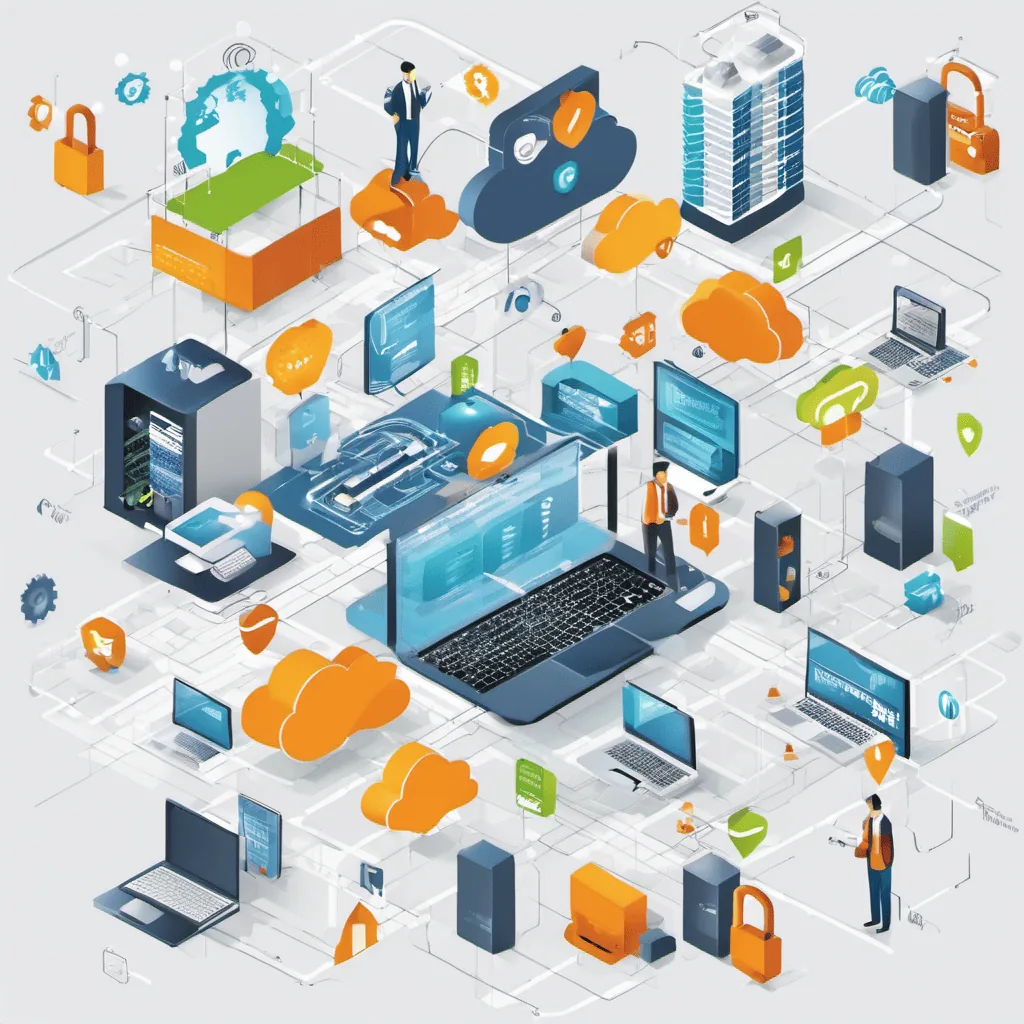 IT professional monitoring business network security at CG Networks